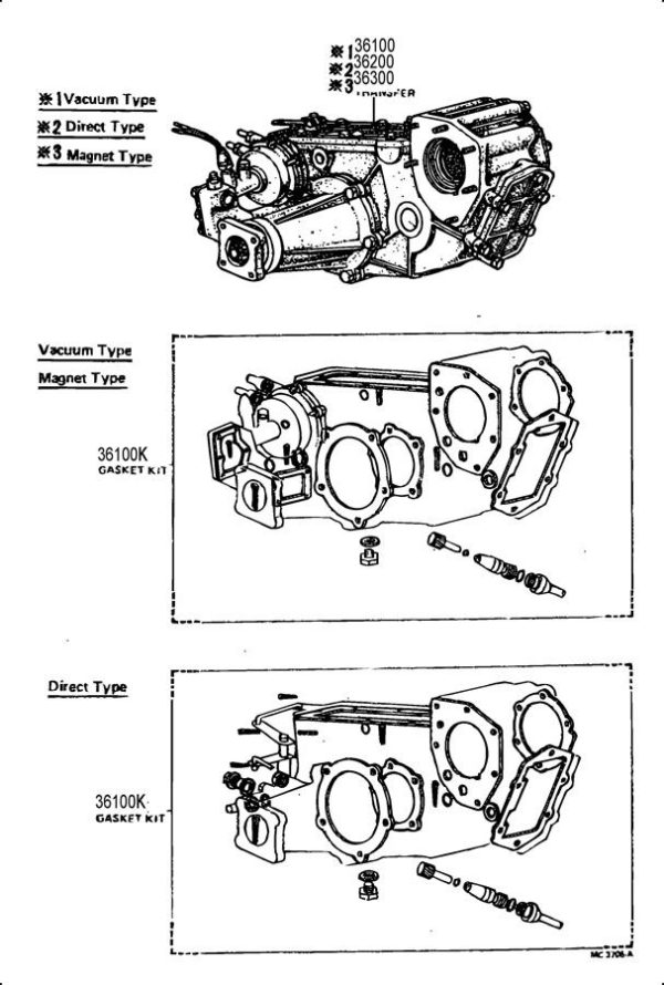 Transfer Case Overhaul Gasket Kit for Toyota Land Cruiser FJ40 FJ55-4026