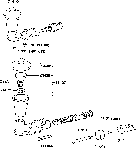 Clutch Master Cylinder for Toyota Land Cruiser 6/85-87 FJ60-3145