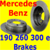 Rear Brake Rotors Mercedes Benz 190 260 300 e 124 201 (# 300022257625)-6281