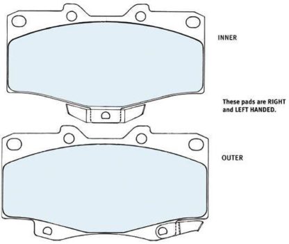 Deluxe Front Brake Pad Set - 4WD T100-0