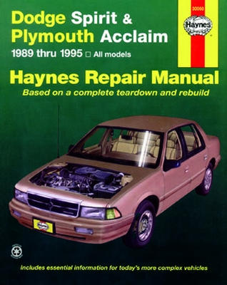 Repair Manual Book Dodge Spirit Plymouth Acclaim 89-05-0