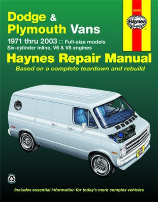 Repair Manual Book Dodge Plymouth Van Tradesman 71-03-0