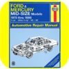 Repair Manual Book Ford Thunderbird Mercury Cougar XR-7-0