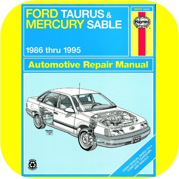 Repair Manual Book Ford Taurus Mercury Sable 86-95 NEW-0