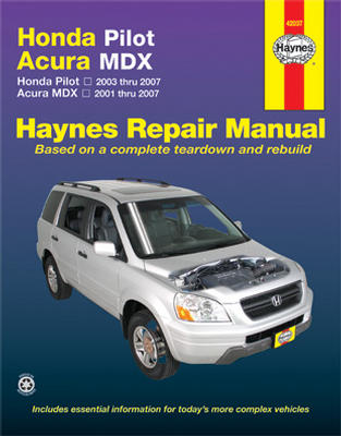 Repair Manual Book Honda Pilot & Acura MDX 01-07 Owners-0