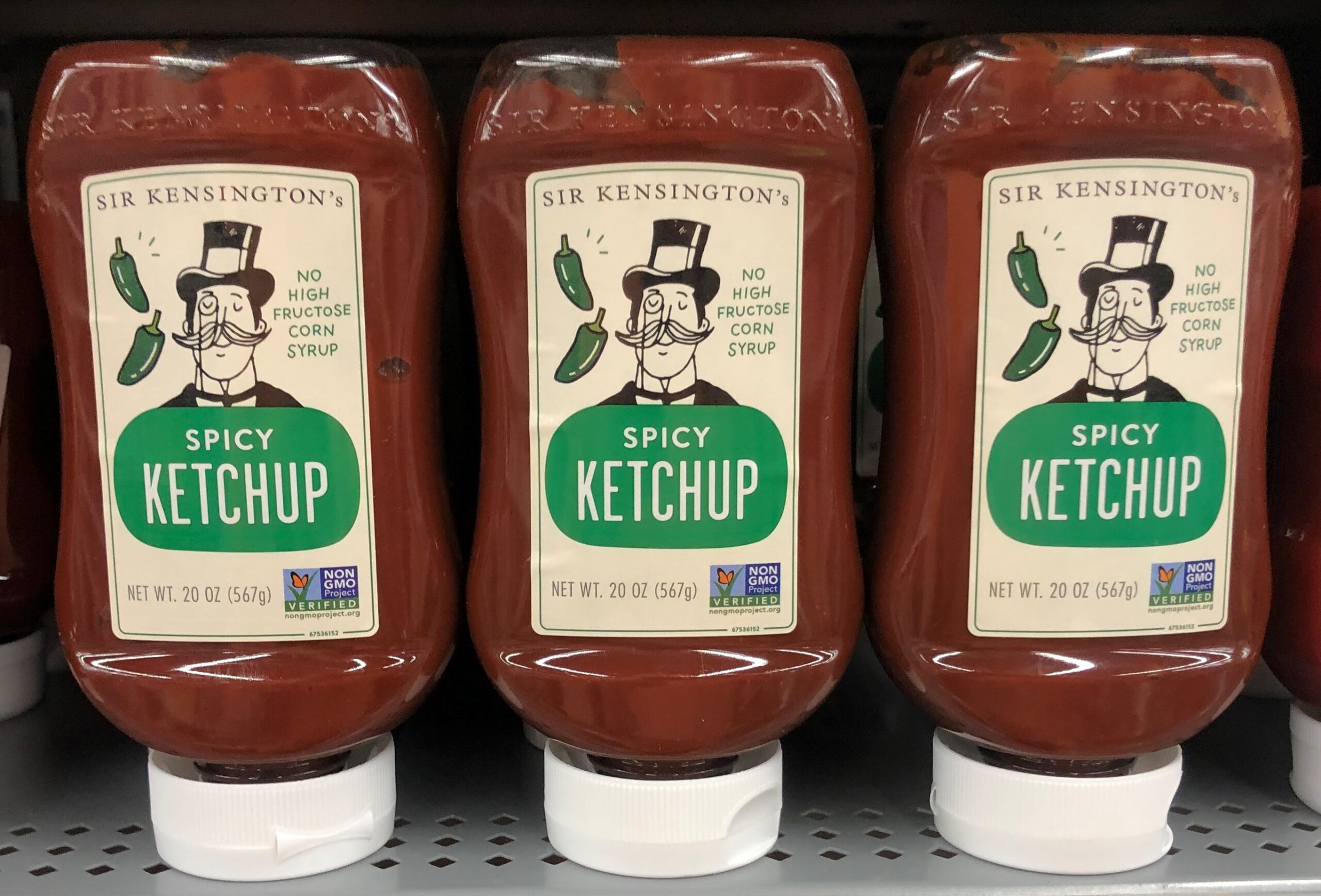 3 BOTTLES Sir Kensington's Spicy Tomato Ketchup 20 oz Catsup French ...