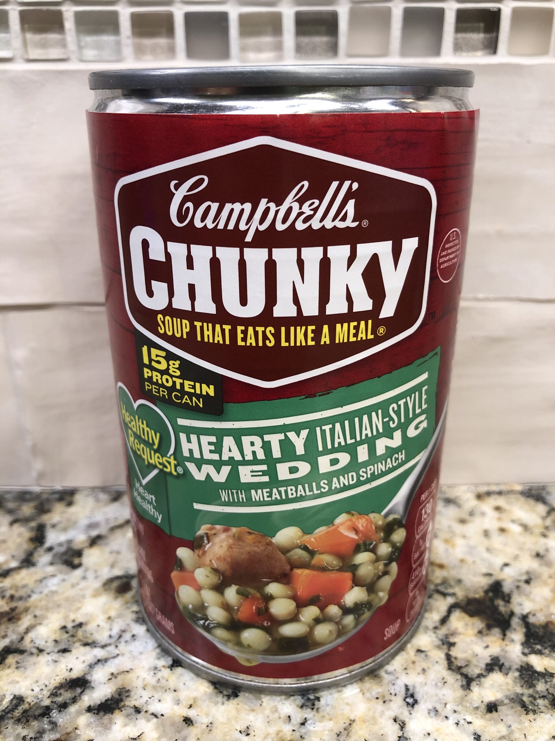 12 Campbell's CHUNKY HR Italian Wedding Meatballs Spinach Soup 18.8 oz ...
