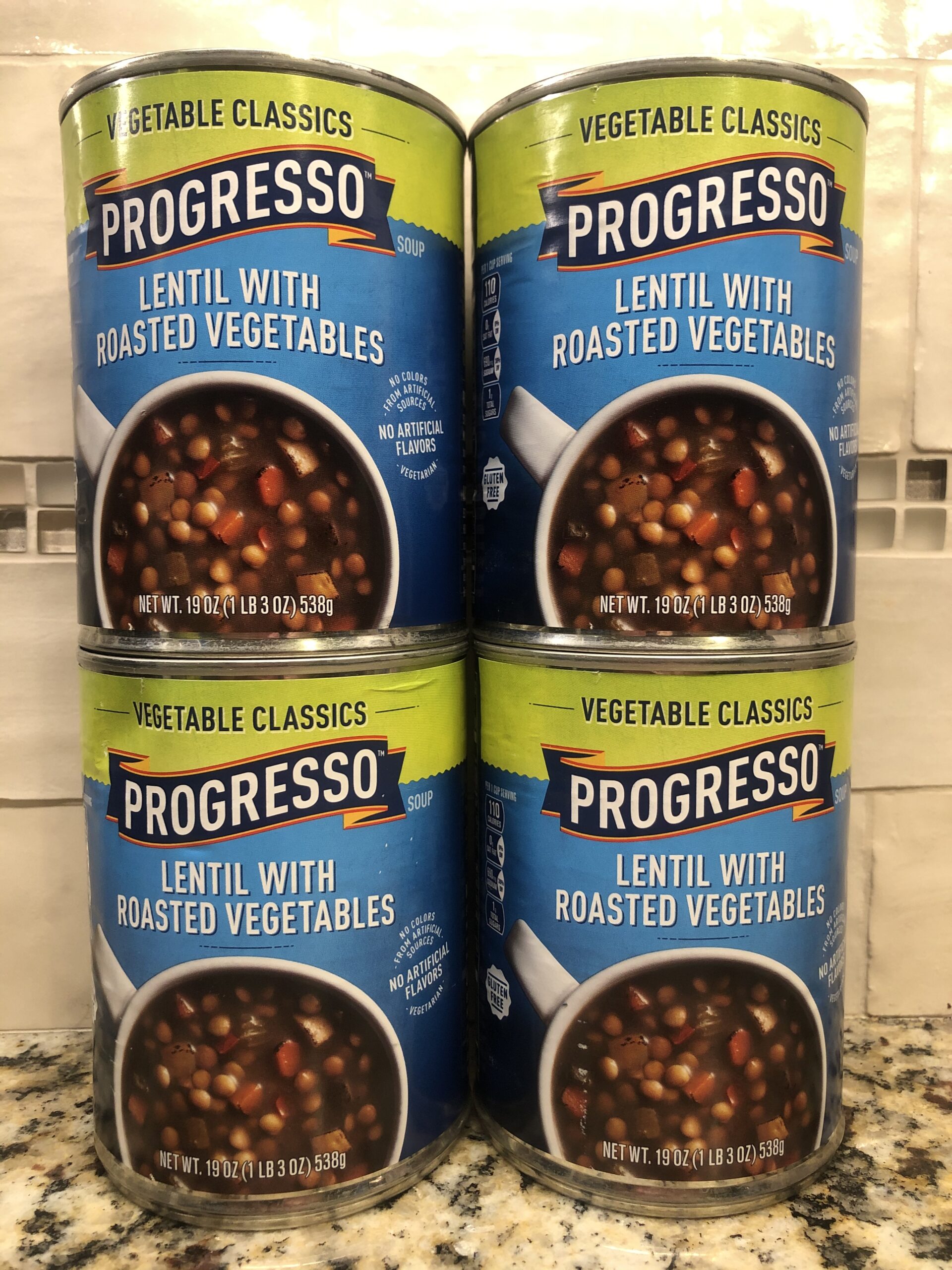 4 CANS Progresso Vegetable Classics Lentil with Roasted Vegetables Soup ...