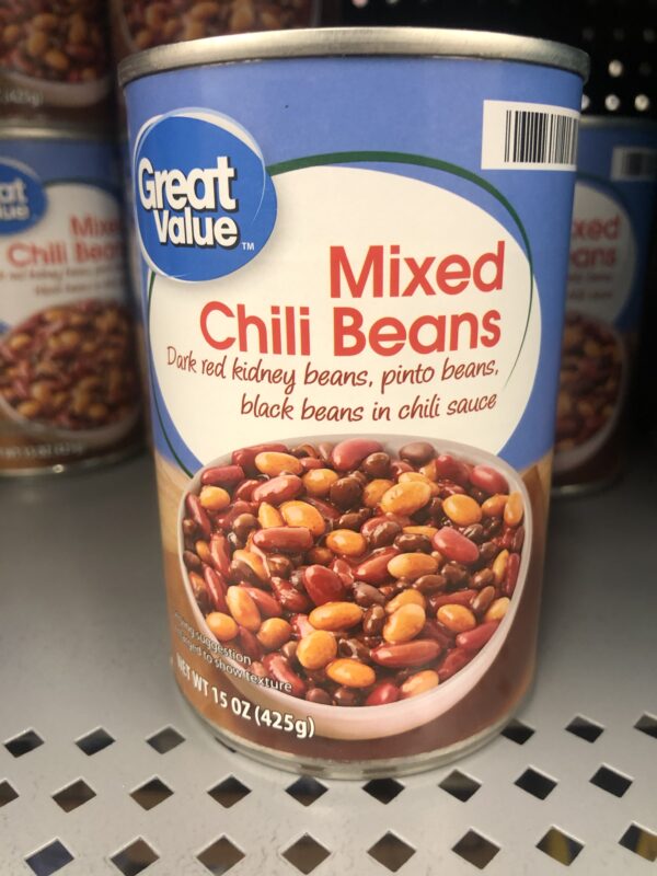 6 CANS Great Value Mixed Chili Beans 15 oz Can dark red kidney pinto ...