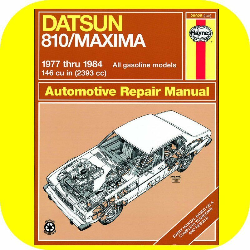 Repair Manual Book for Nissan Datsun 810 Maxima 77-84 Shop – JT Outfitters