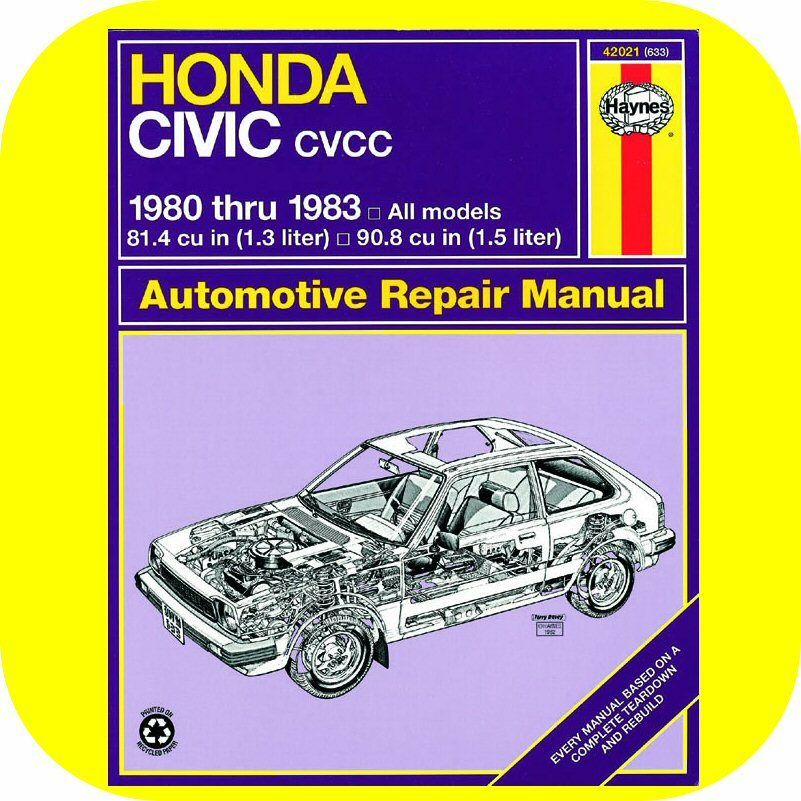 Repair Manual Book Honda Civic 1300 1500 80-83 Owners – JT Outfitters
